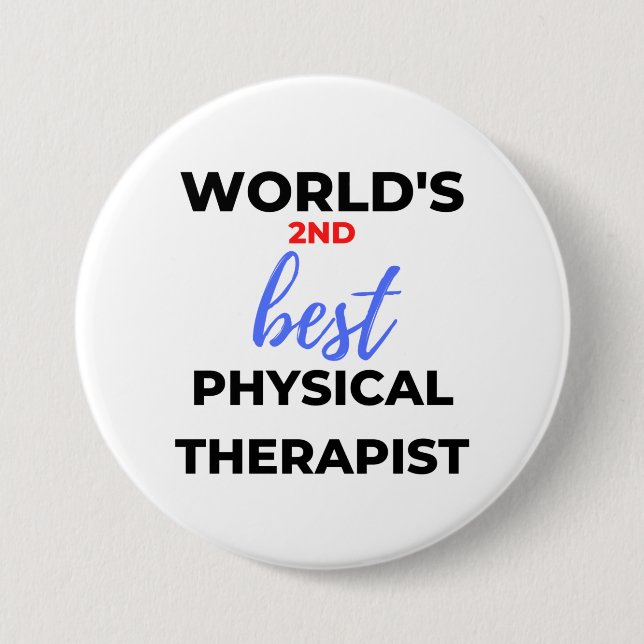Der zweitbeste Physiotherapeut der Welt 2 Button (Vorderseite)