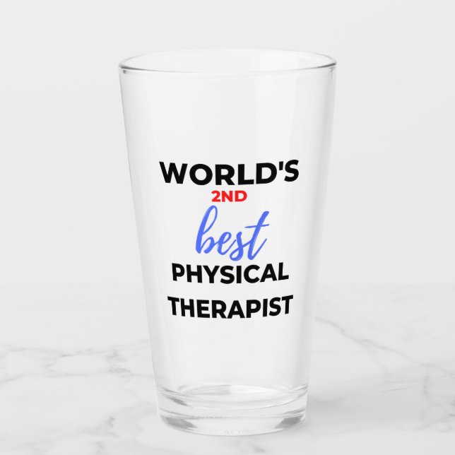 Der zweitbeste Physiotherapeut der Welt 2 Glas (Vorderseite)
