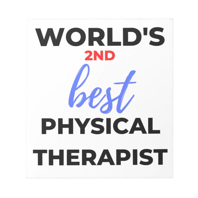 Der zweitbeste Physiotherapeut der Welt 2 Notizblock (Vorderseite)