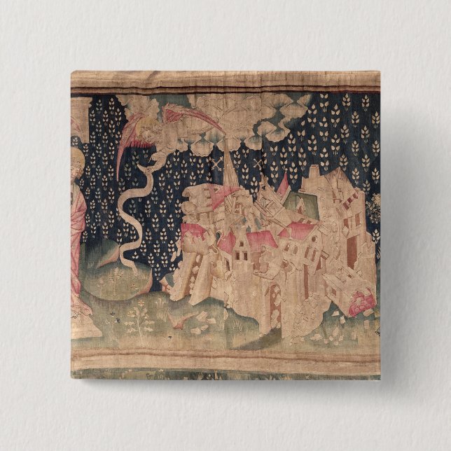 Der zweite Engel kündigt den Fall von Babylon an Button (Vorderseite)