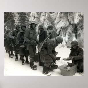 Der Zweite Weltkrieg Amerikanische Soldaten in Bel Poster