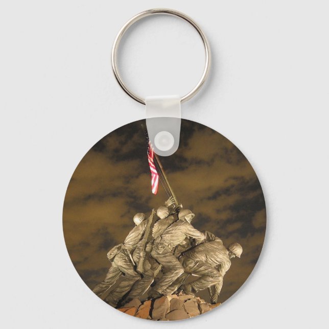 Der Zweite Weltkrieg: Das Jima-Gedenkmal Arlington Schlüsselanhänger (Vorderseite)