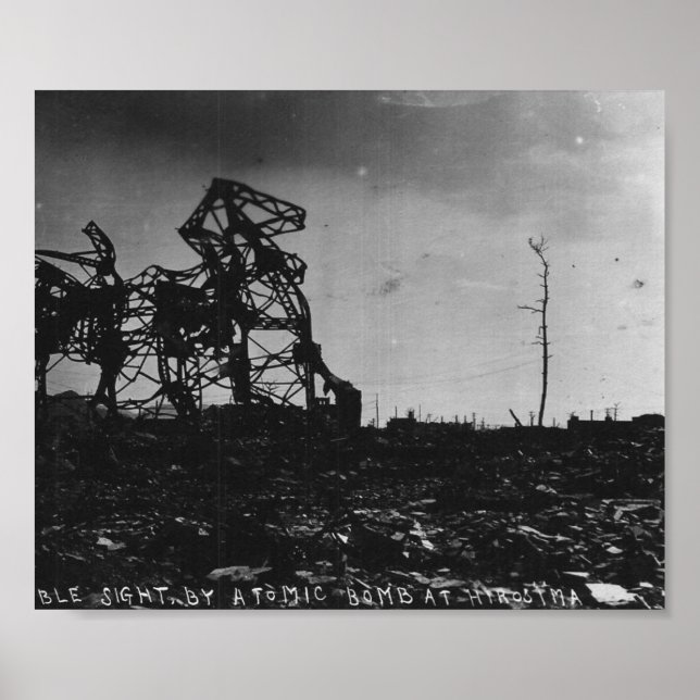 Der Zweite Weltkrieg Hiroshima nach Atombombe Poster (Vorne)