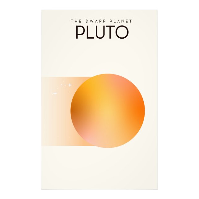 Der Zwergplanet Pluto Fotodruck (Vorne)