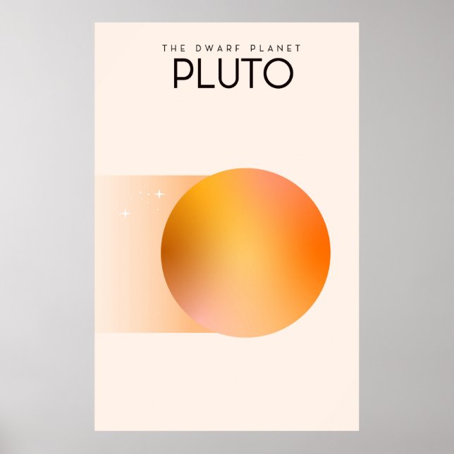 Der Zwergplanet Pluto Poster (Vorne)