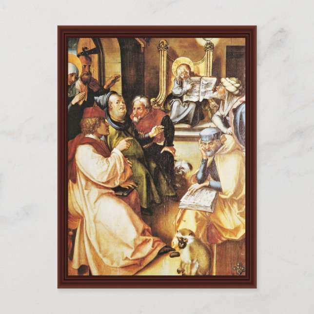 Der Zwölfjährige Jesus im Tempel Postkarte (Vorderseite)