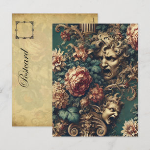 Deranged Decadence - Gothic Viktorianisch Floral Feiertagspostkarte