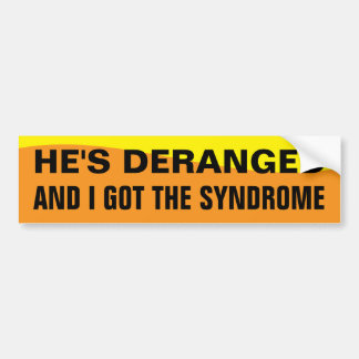 DERANGEMENT-SYNDROM AUTOAUFKLEBER