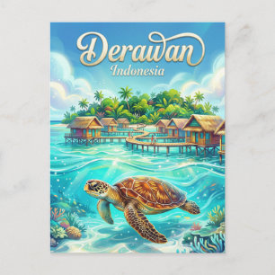 Derawan-Inseln Indonesien Postkarte