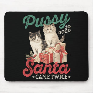 Derb Weihnachtskatze Grafik Lustiger Gag Streich H Mousepad