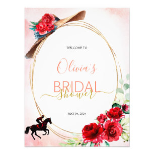 Derby Brautparty Begrüßungszeichen Fotodruck