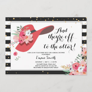 Derby Bridal Shower Einladung Tragen Sie ein Hutpf