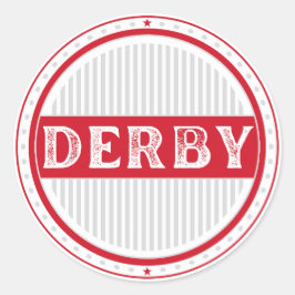 Derby City Pride Emblem – Englische Identität Runder Aufkleber