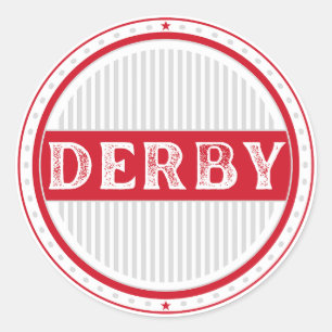 Derby City Pride Emblem – Englische Identität Runder Aufkleber