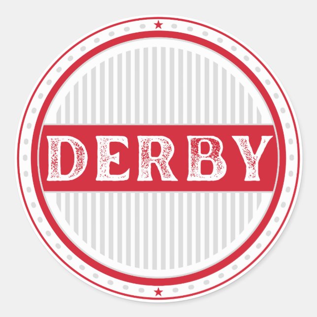 Derby City Pride Emblem – English Identity Runder Aufkleber (Vorderseite)