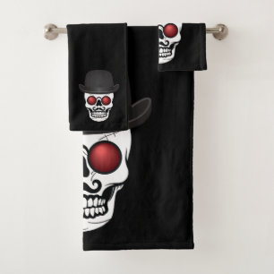 Derby Costumed Skull Badhandtuch Set