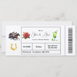 Derby Day "Off to Altar" Brautparty Ticket Einladung