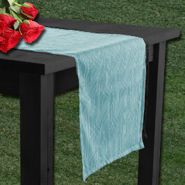 Derby Day Party Elfenbeinmuster Türkis Kurzer Tischläufer