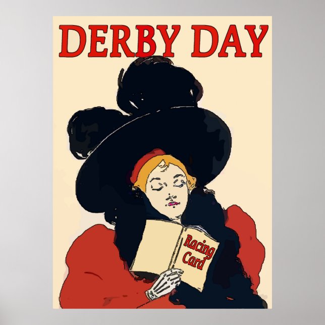 Derby Day Vintag Woman Poster (Vorne)