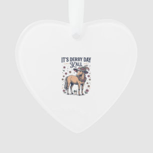 Derby Day Y'all Pferd Blumenhut Ornament