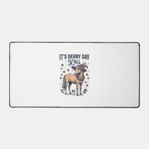Derby Day Y'all Pferd Blumenhut Schreibtischunterlage
