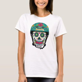 Derby de Los Muertos - Rollen-Derby-Zuckerschädel T-Shirt