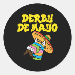 Derby De Mayo Cinco De Mayo Mexiko-Shirt Runder Aufkleber