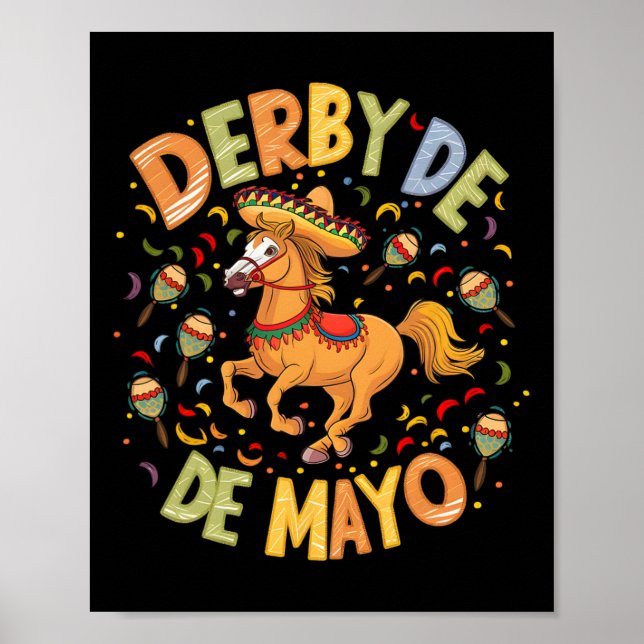 Derby De Mayo Funny Cinco De Mayo Mexiko Party Poster (Vorne)