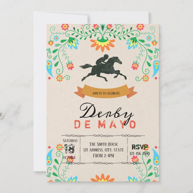 Derby de Mayo Party Einladung (Vorderseite)