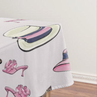Derby Extravagant Hats and Shoes Pattern Preppy Tischdecke