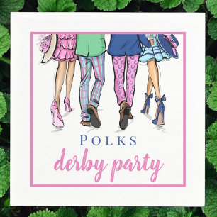 Derby Fashion Preppy Party Racing Custom Serviette