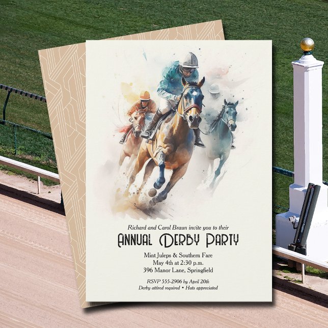 Derby Horse and Jockey Party Einladung (Racehorses and Jockeys Derby Party Invitations - INSTANT DOWNLOAD and/or PRINTED or both!)