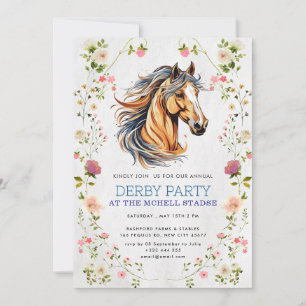 Derby Horse Racing Party Einladung