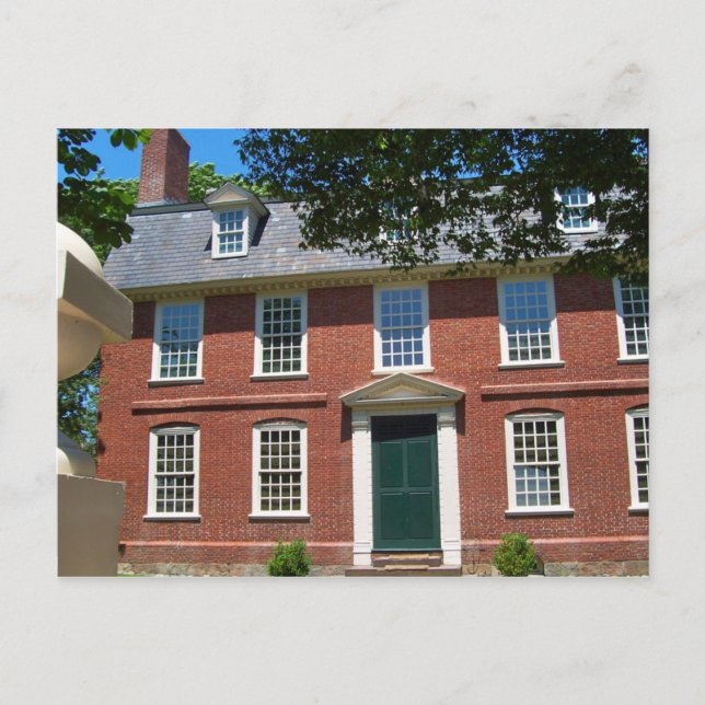 Derby House, Salem, MA Postkarte (Vorderseite)