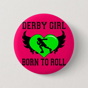 Derby-Mädchen Button