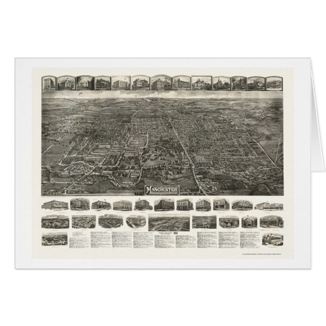 Derby (Manchester), panoramische Karte CT - 1914 (Vorderseite (Horizontal))