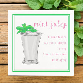 Derby Mint Julep Bar Rezept Border Serviette