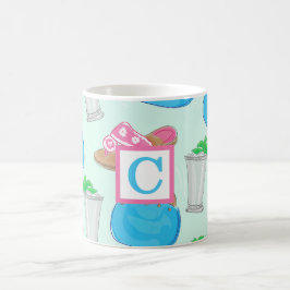 Derby Mint Julep Purep Jack Preppy Monogram Kaffeetasse