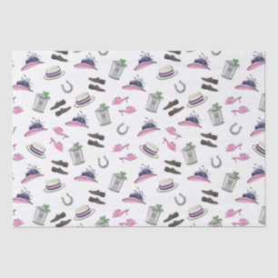 Derby Party Attire Mint Julep Horseshoe Seidenpapier