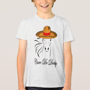 Derby Party Cinco De Mayo Racing Sombrero Tri-Blend Shirt