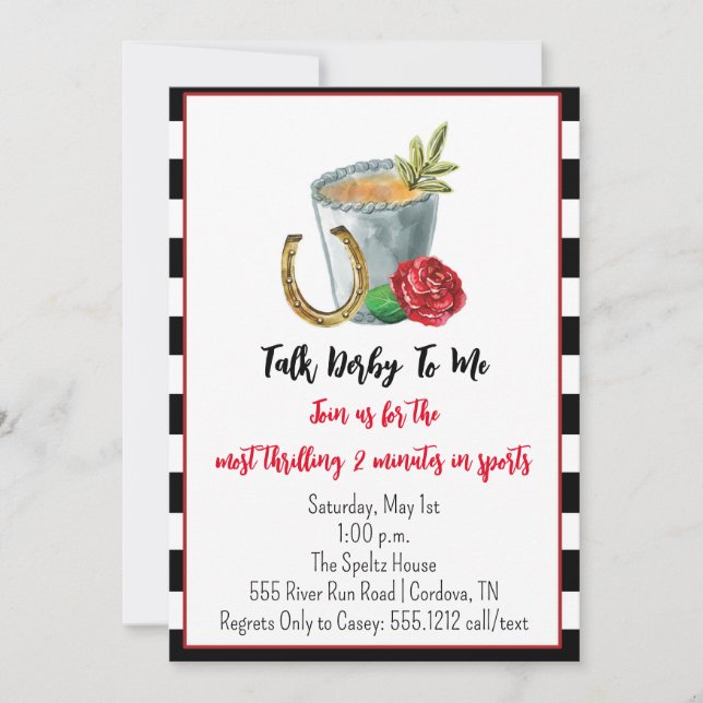 Derby Party Einladung (Vorderseite)