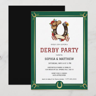 Derby-Party-Einladung im Vintage-Reiterstil Einladung