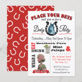 derby Party Poster Einladung