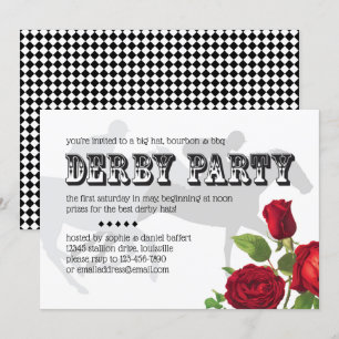 Derby Party Racehorse und Rose 2 Einladung
