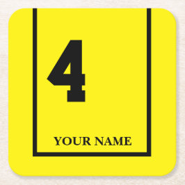 Derby Pferderennen Gelb 4 Personalisiert Rechteckiger Pappuntersetzer