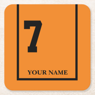 Derby Pferderennen Orange 7 Personalisiert Rechteckiger Pappuntersetzer