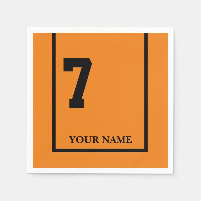 Derby Pferderennen Orange 7 Personalisiert Serviette (Vorderseite)