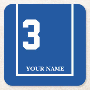 Derby Race Blue 3 Personalisiert Rechteckiger Pappuntersetzer