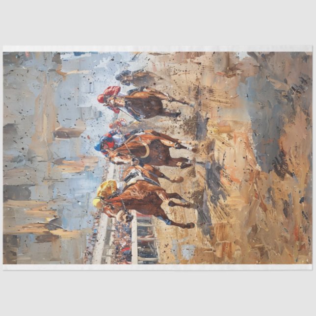 Derby Race Churchill Decoupage Seidenpapier (Vorderseite)