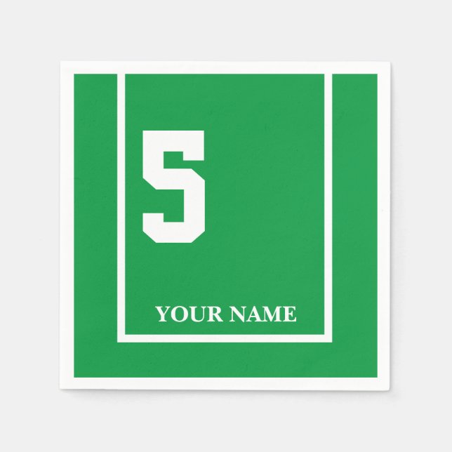 Derby Race Green 5 Personalisiert Paper Napkin Serviette (Vorderseite)